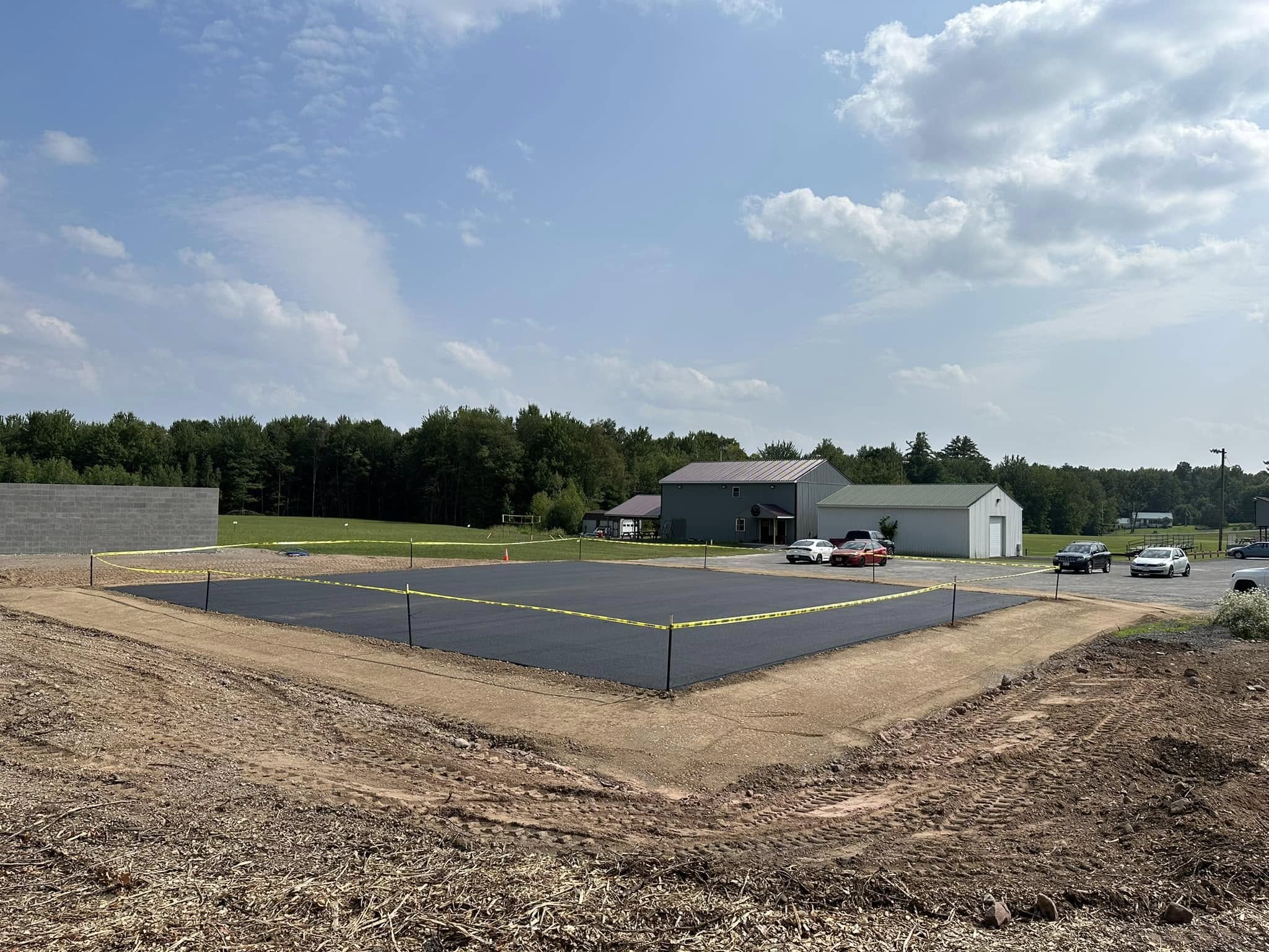 Commercial parking lot paving